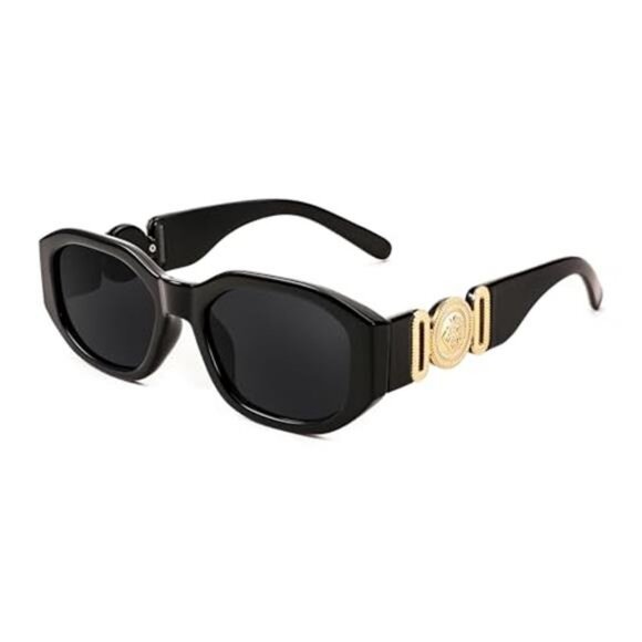 Retro Trendy Rectangle Sunglasses Women Men Vintage 90s Small Narrow main image 6